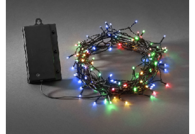 Konstsmide Battery Operated Multi Coloured LED Lights with Black Cable x 120
